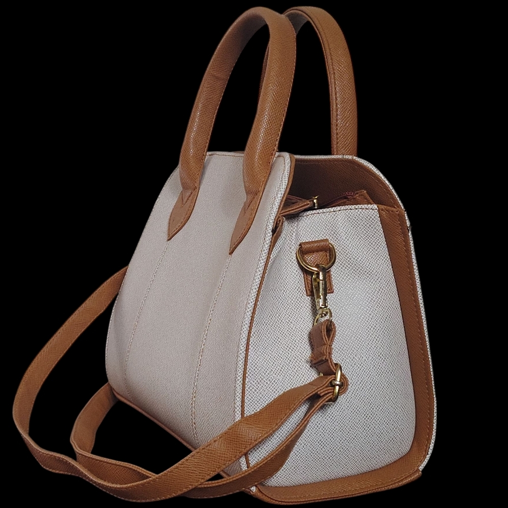 MC Vegan Leather Bag – Double Handles + Crossbody Strap